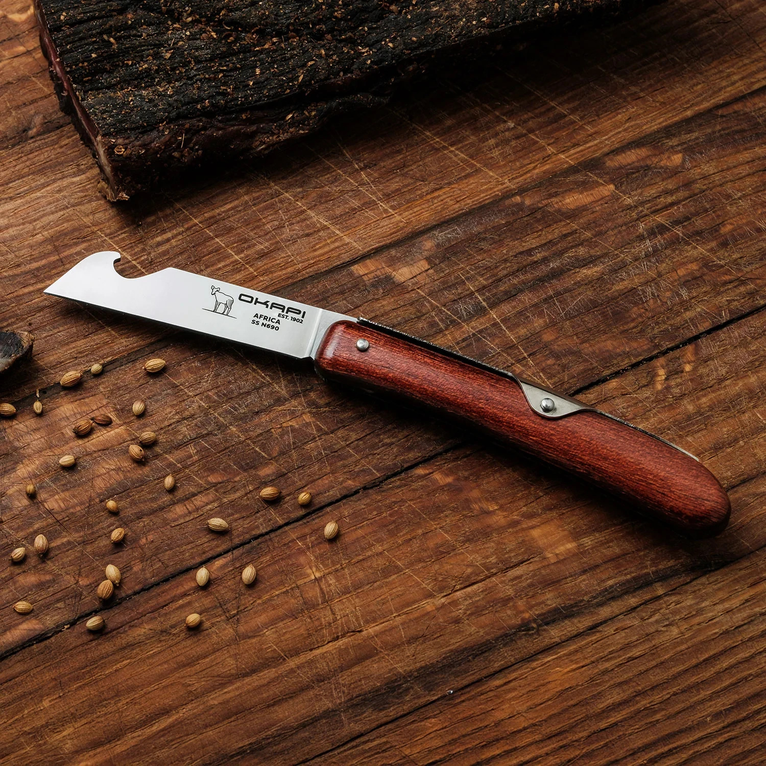 Okapi Biltong & Beer Folding Knife 3\