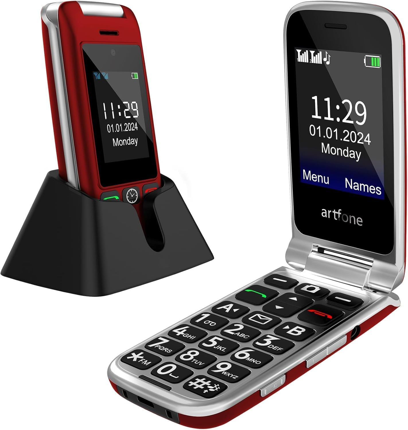 G6 Flip Phone for Seniors, 4G Unlocked Basic Phone, 2.4\