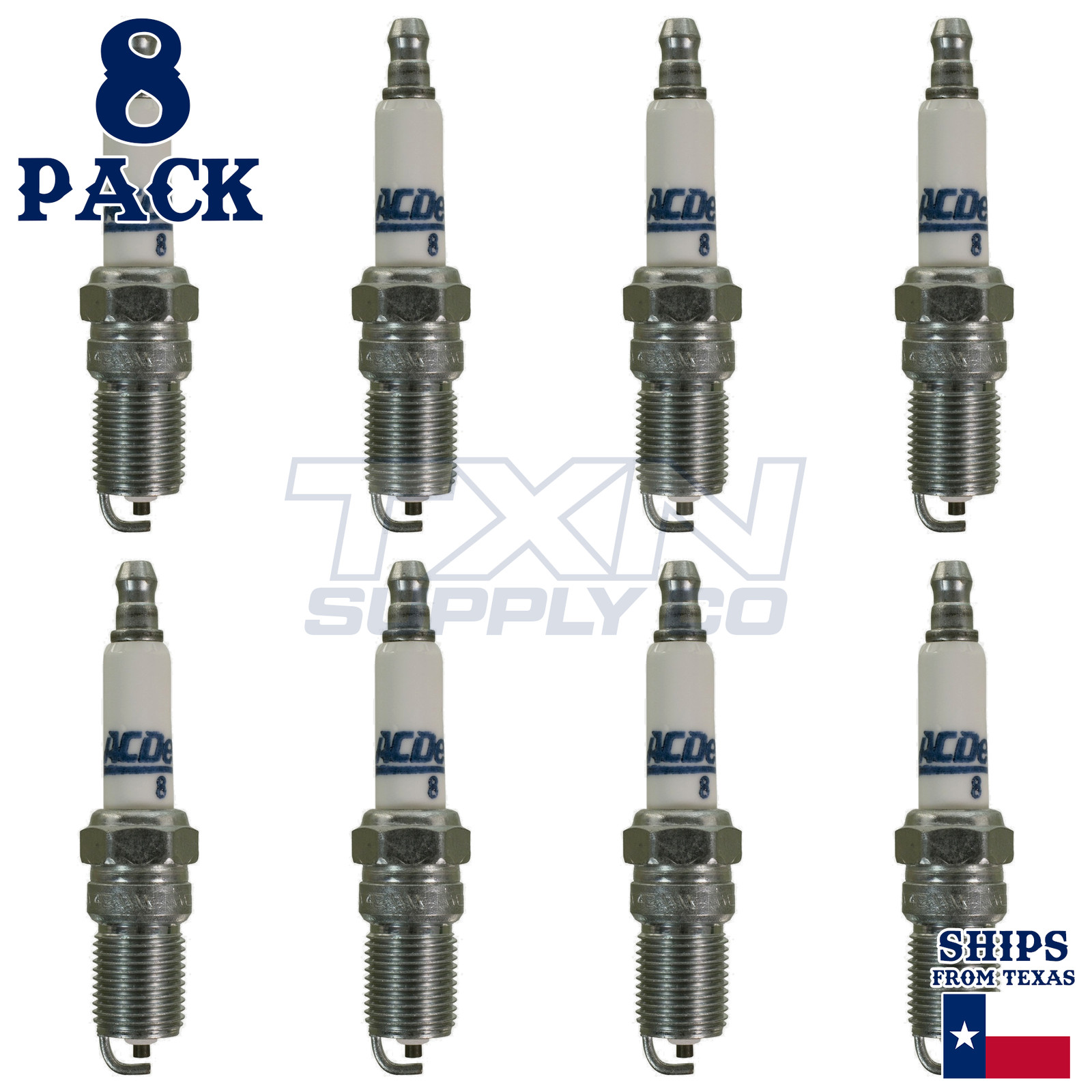 8 Pack GM ACDelco #8 RAPIDFIRE Platinum Spark Plugs