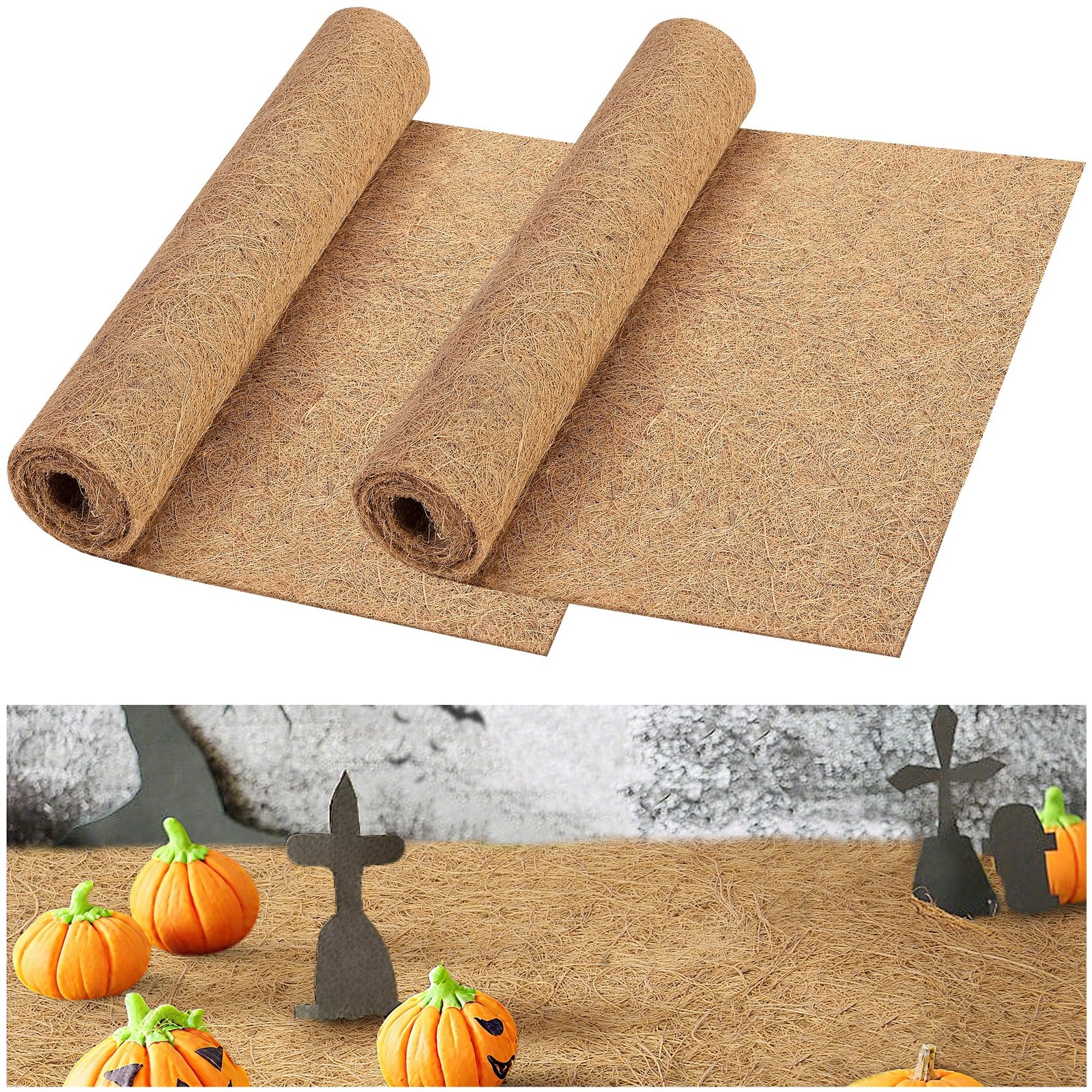 EBaokuup 2 Pcs 43.3 x 15.7 Inch Halloween Village x inches, 2