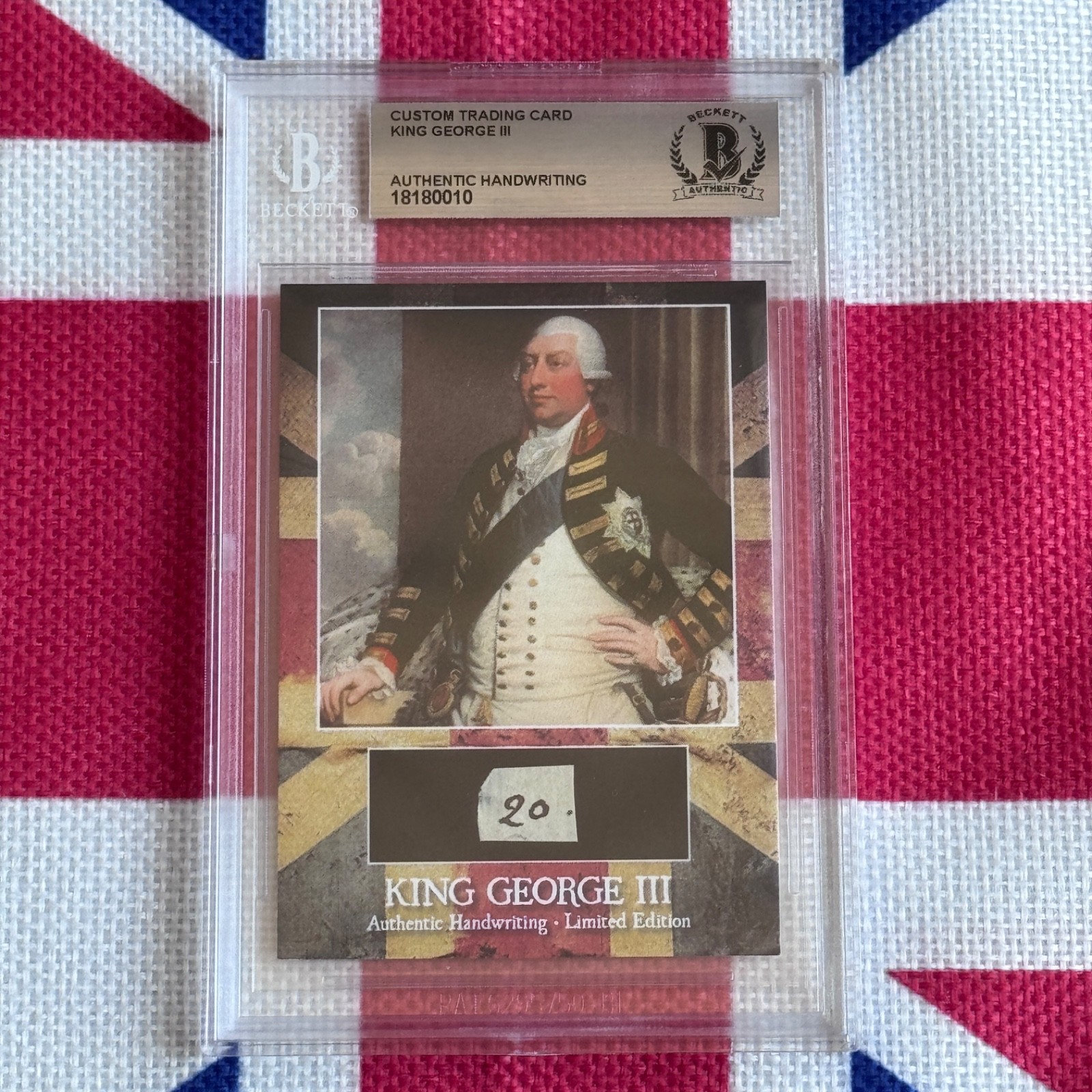 King George III Handwritten Word Cut from a Autograph Letter Signed Beckett BAS