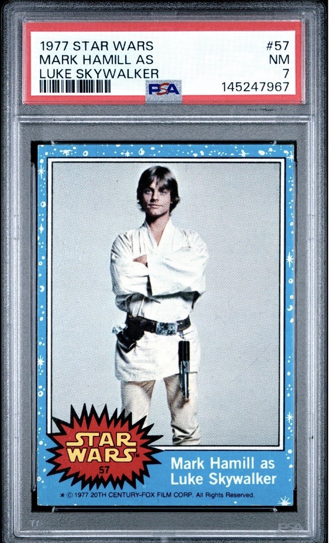 1977 Topps Star Wars Mark Hamill as Luke Skywalker #57 PSA 7 NICE 1977 Topps Star Wars Mark Hamill as Luke Skywalker #57 PSA 7 NICE
