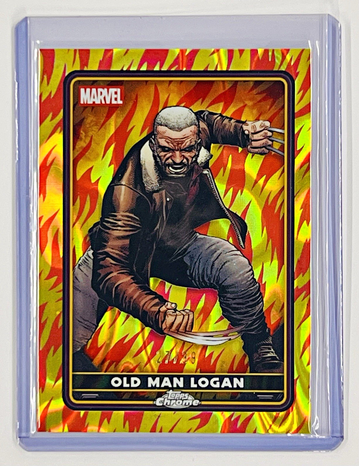 Topps Chrome Marvel 2025 Deadpool Old Man Logan #2 Human Torch Lava 27/39