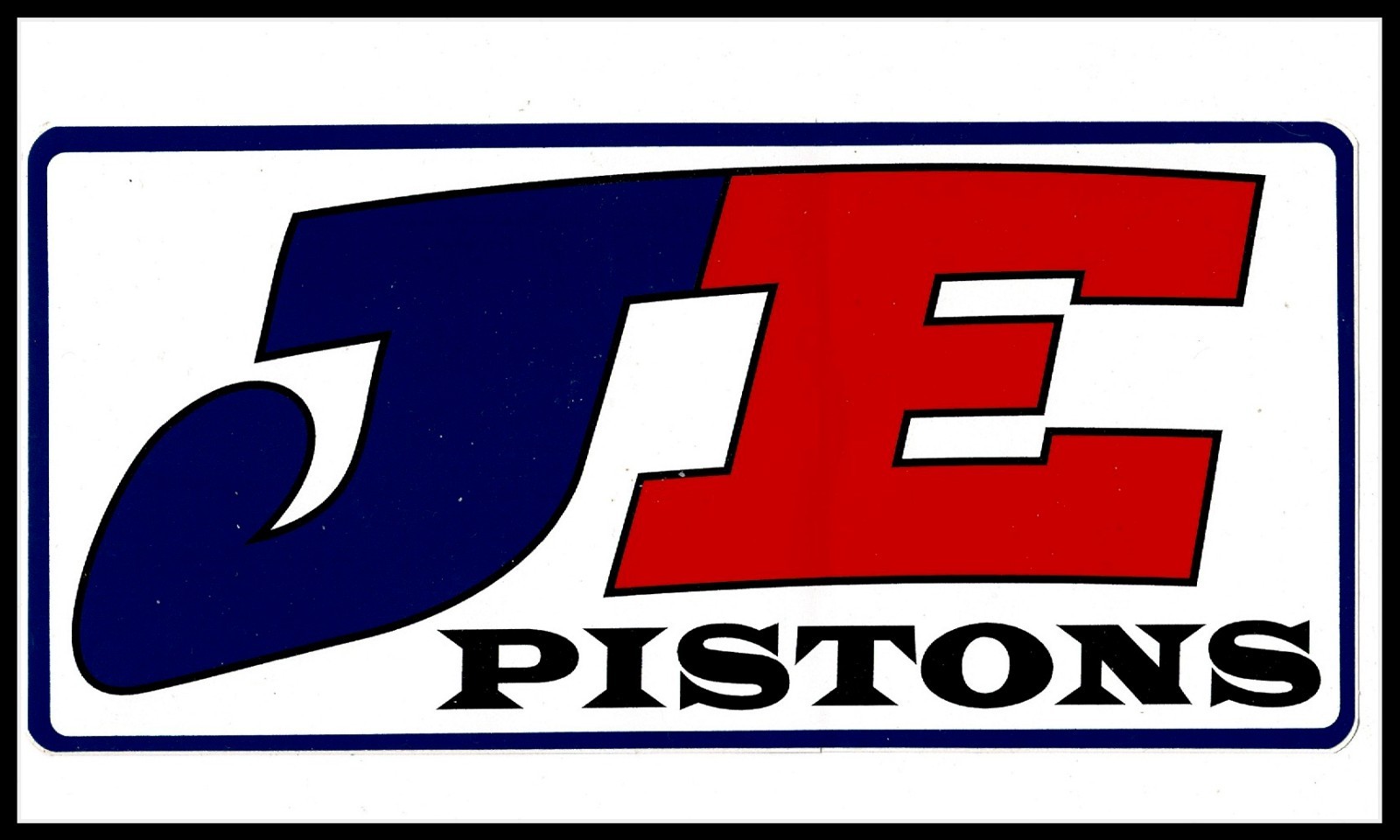 JE PISTONS - Original 1980\'s 90\'s Racing Decal/Sticker - 8 1/4\