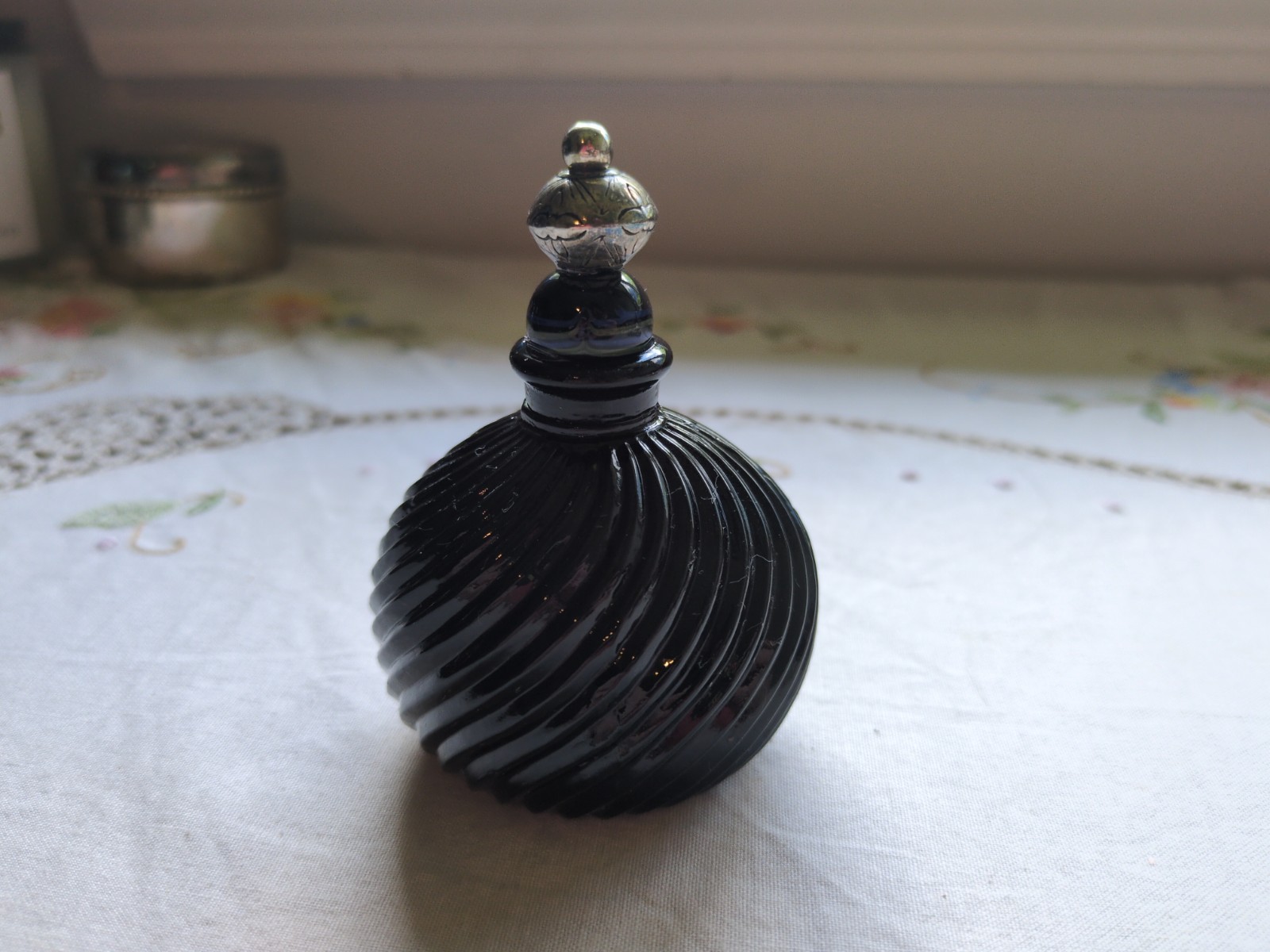 Vintage Marcel Franck French Art Deco Black Perfume Bottle Paperweight, 3.5 Vintage Marcel Franck French Art Deco Black Perfume Bottle Paperweight, 3.5