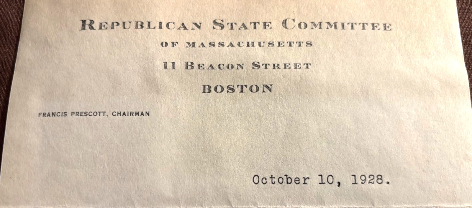 1928 Invitation Lunch w Presidential Candidate HERBERT HOOVER In Boston MA