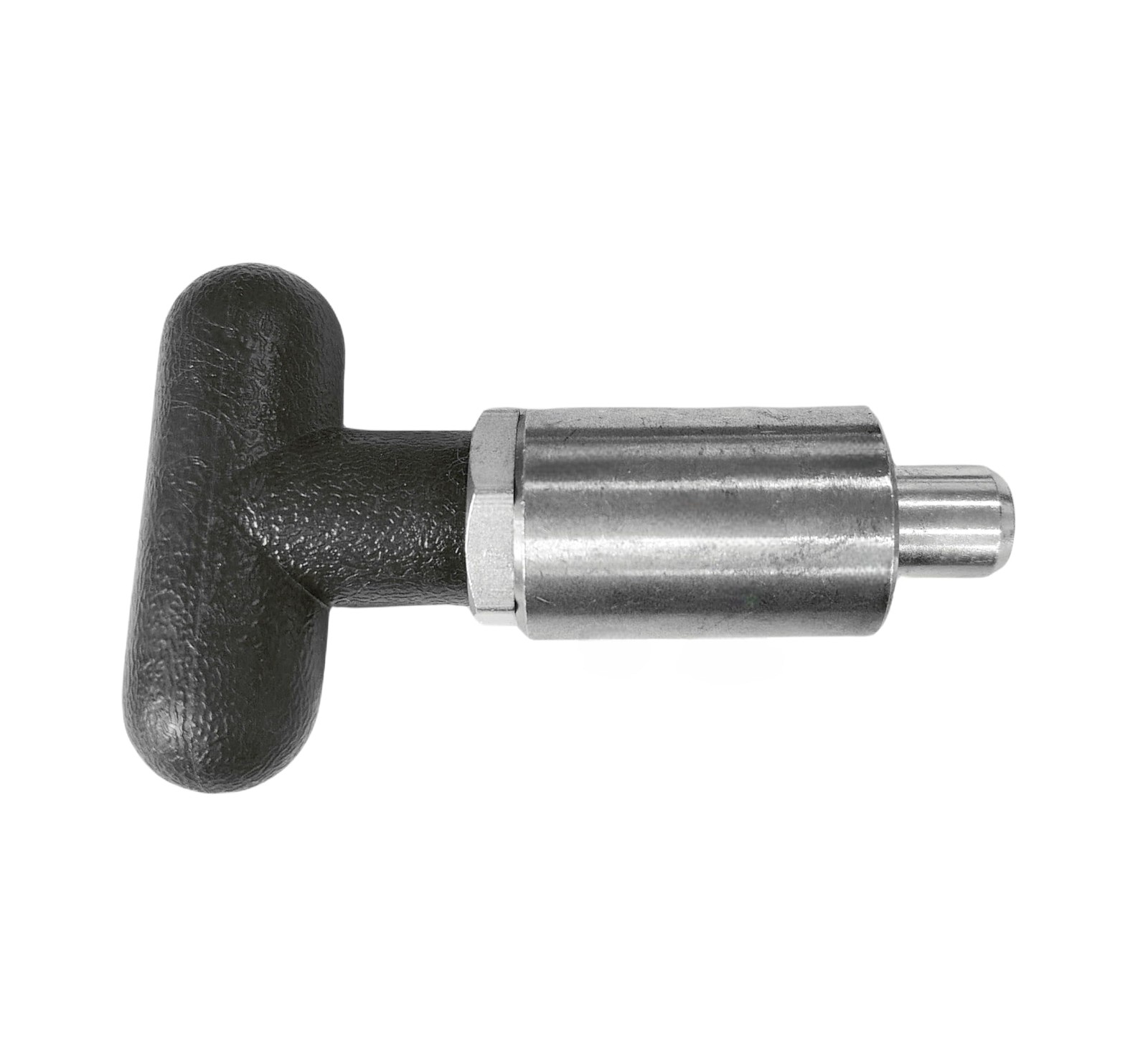 Black Plastic THandle Spring Loaded Zinc Plated Steel Plunger Pop Pull Pin