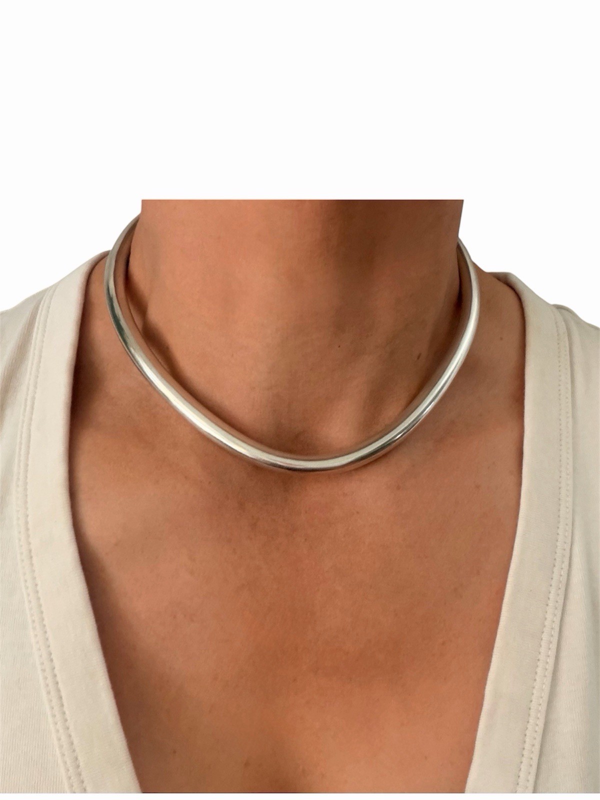 Vintage Taxco Sterling Silver 925 Torque Collar Necklace Choker 54g