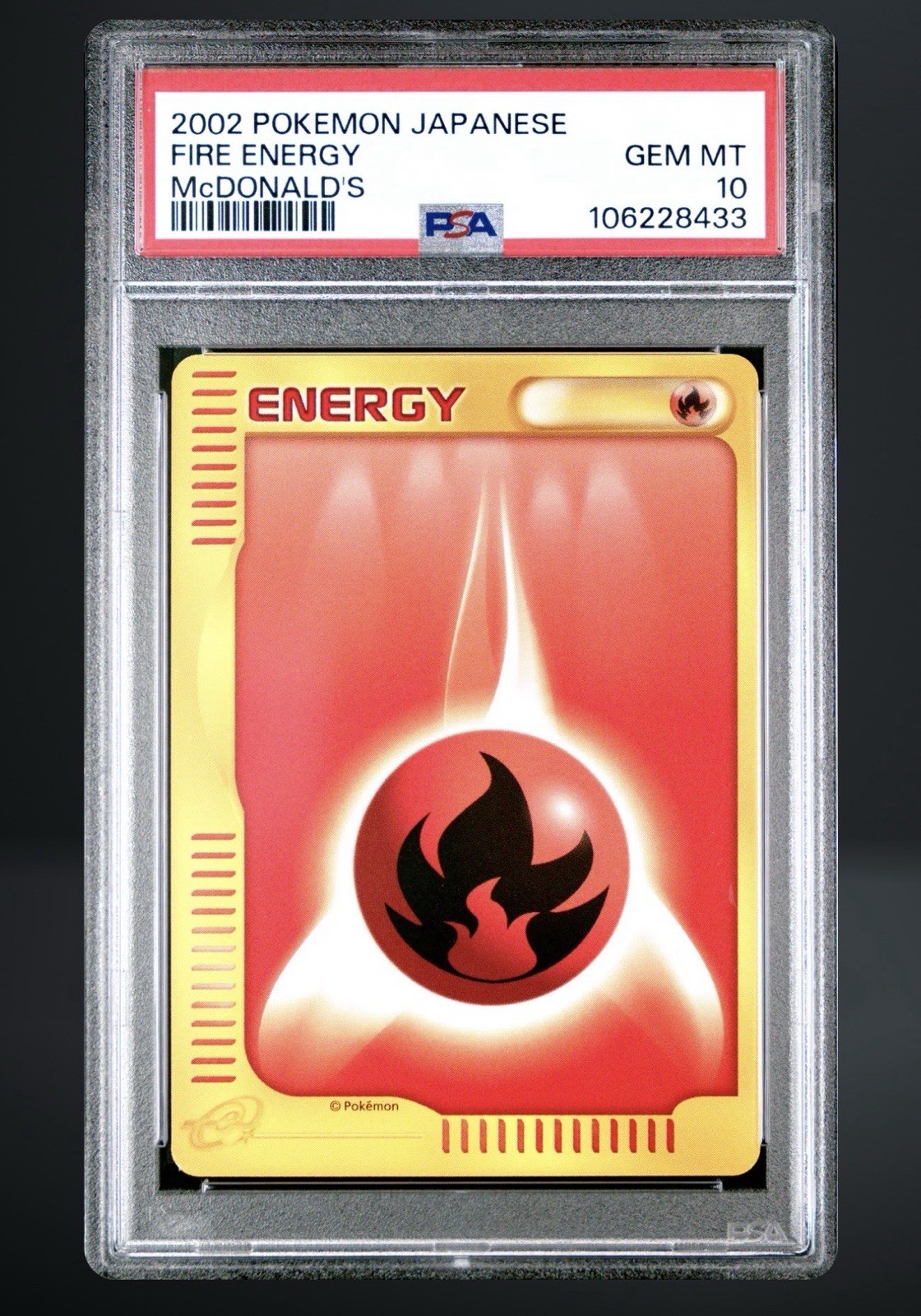 PSA 10 2002 Pokémon Japanese McDonald's Fire Energy 106228433