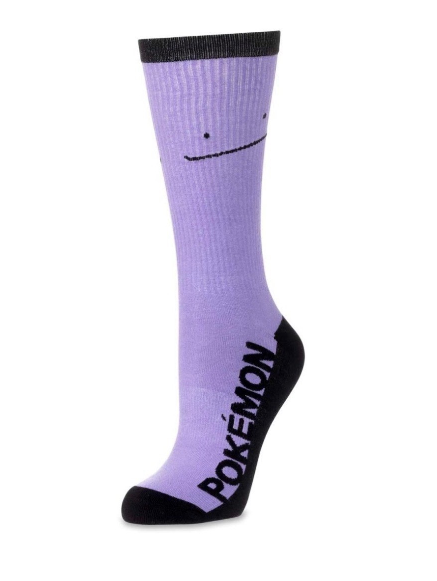 New Simply Ditto Pokémon Lounge Purple Crew Socks (One Size-Adult)
