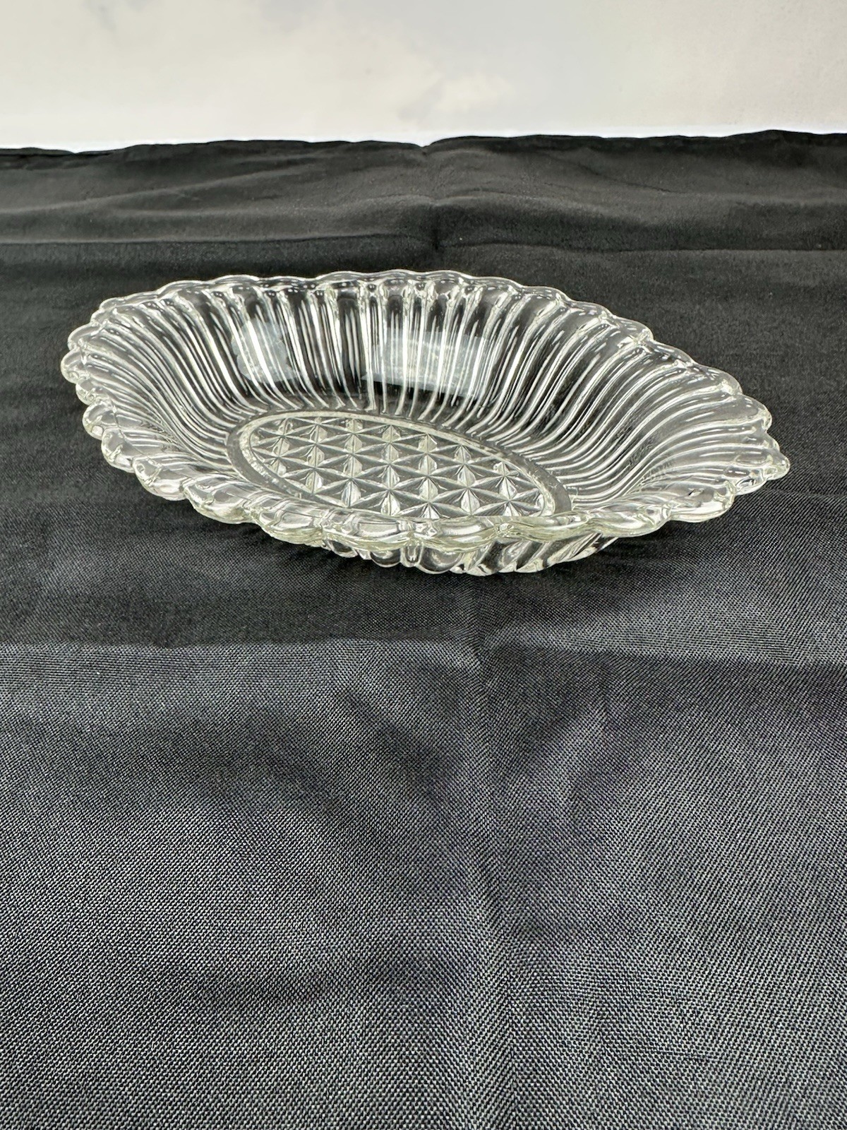 Glass Vanity Dresser Jewelry Trinket Dish Tray Glass Vanity Dresser Jewelry Trinket Dish Tray