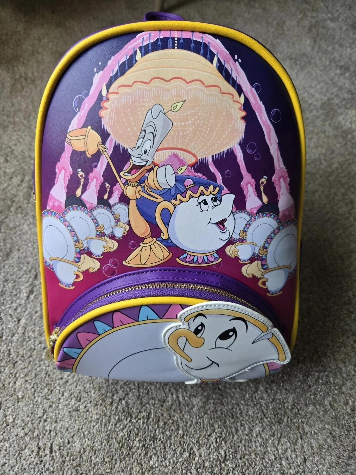 Loungefly Disney Beauty and the Beast Be Our Guest Exclusive Mini Backpack New
