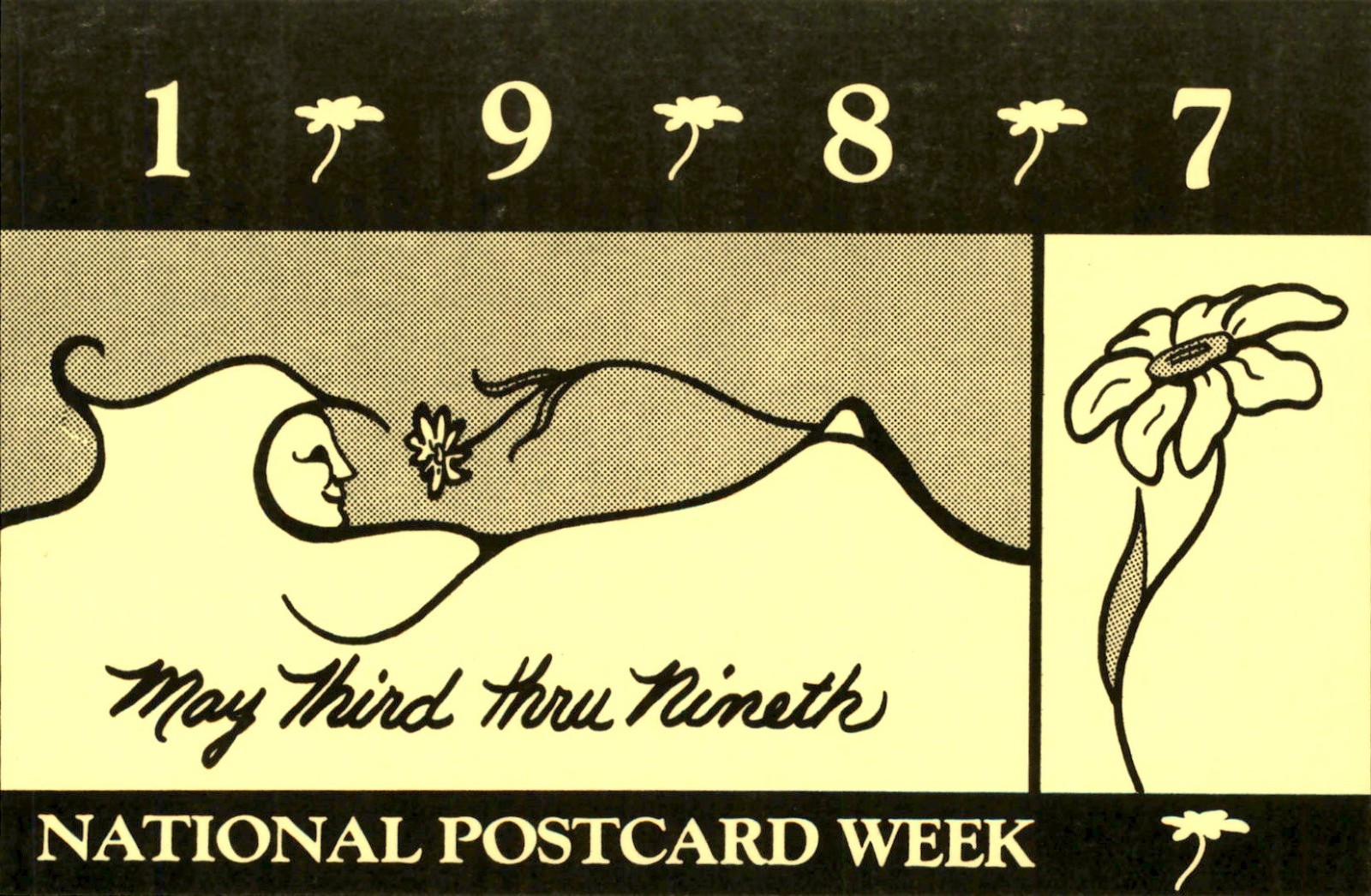 National Postcard Week Art Nouveau 1987 Design Postcard
