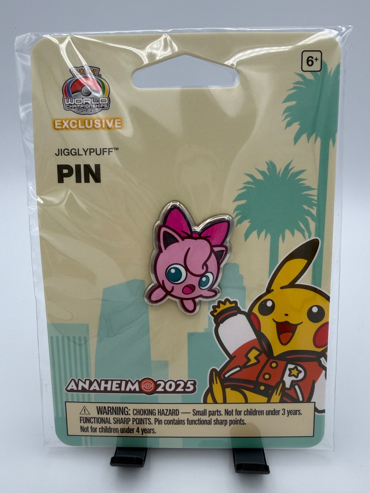 Jigglypuff Bow Pin Pokemon World Championships 2025 Anaheim Exclusive