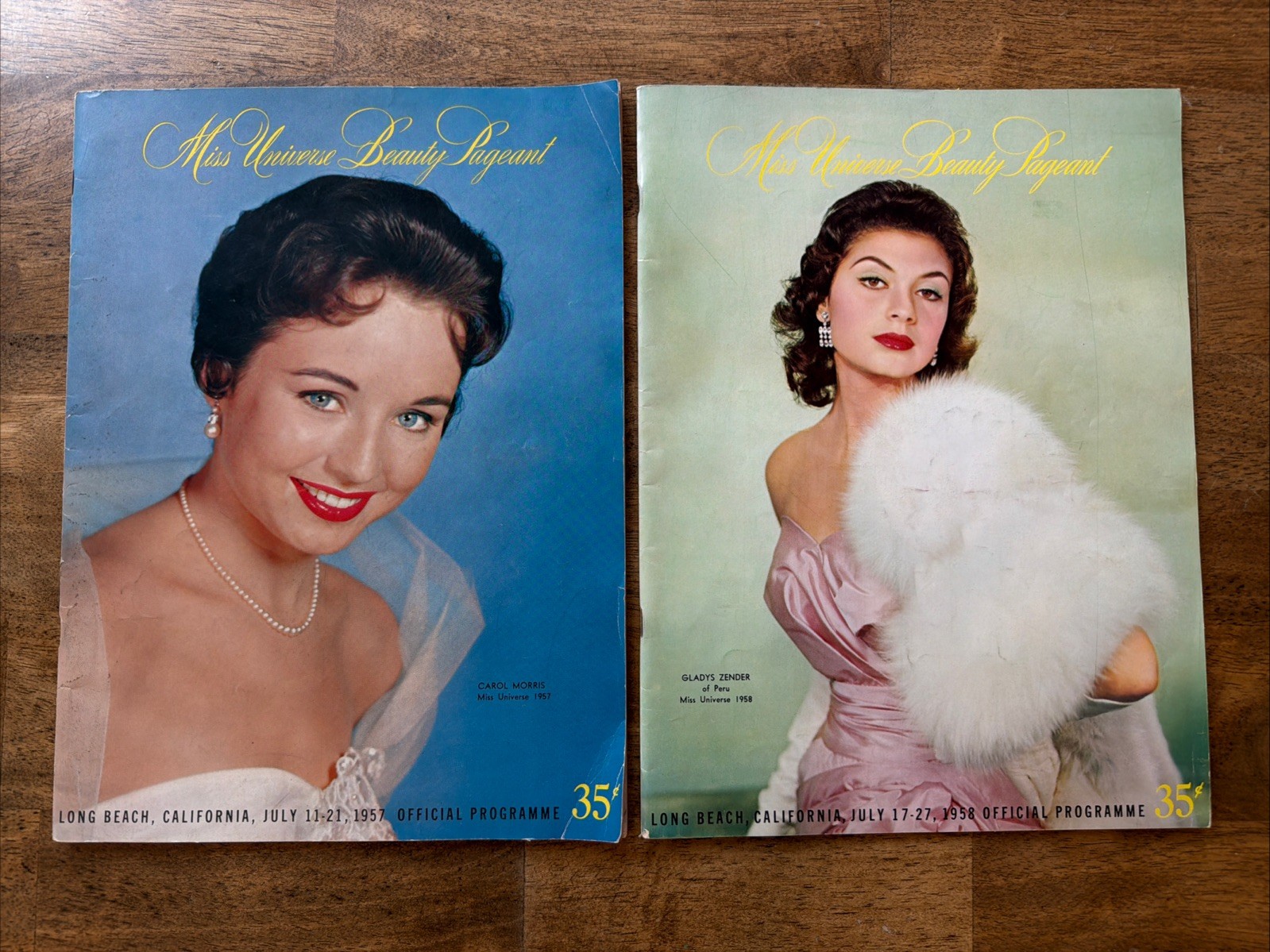 Official Miss Universe Beauty Pageant Program 1957 + 1958 - ONE OWNER COLLECTOR