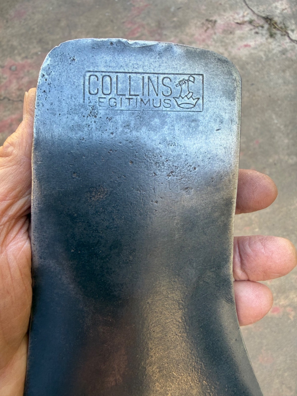 Vintage 3-1/2 Lb. Collins Legitimus single bit axe head.