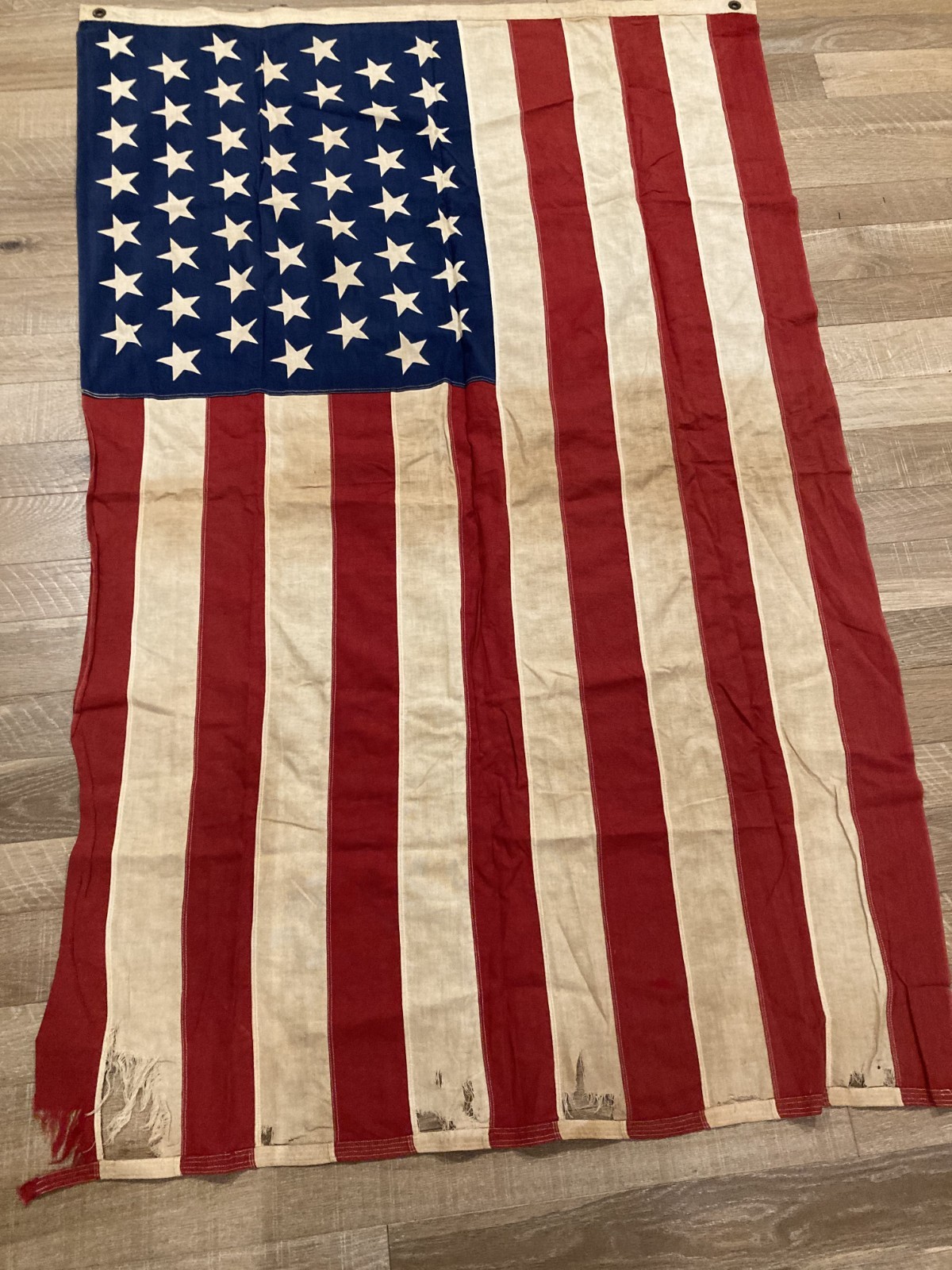 Vintage 49 Star American Flag Alaska Era 1959-1960 Sewn Cotton 69