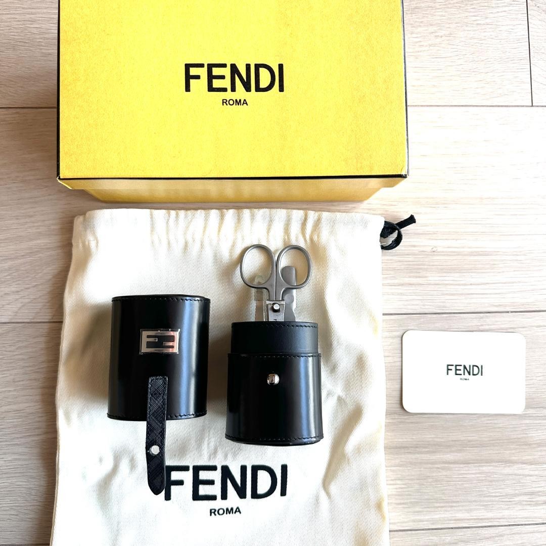 Fendi Miscellaneous Goods Ff Logo 7As032 Leather Rare Luxury Designer Model Limi