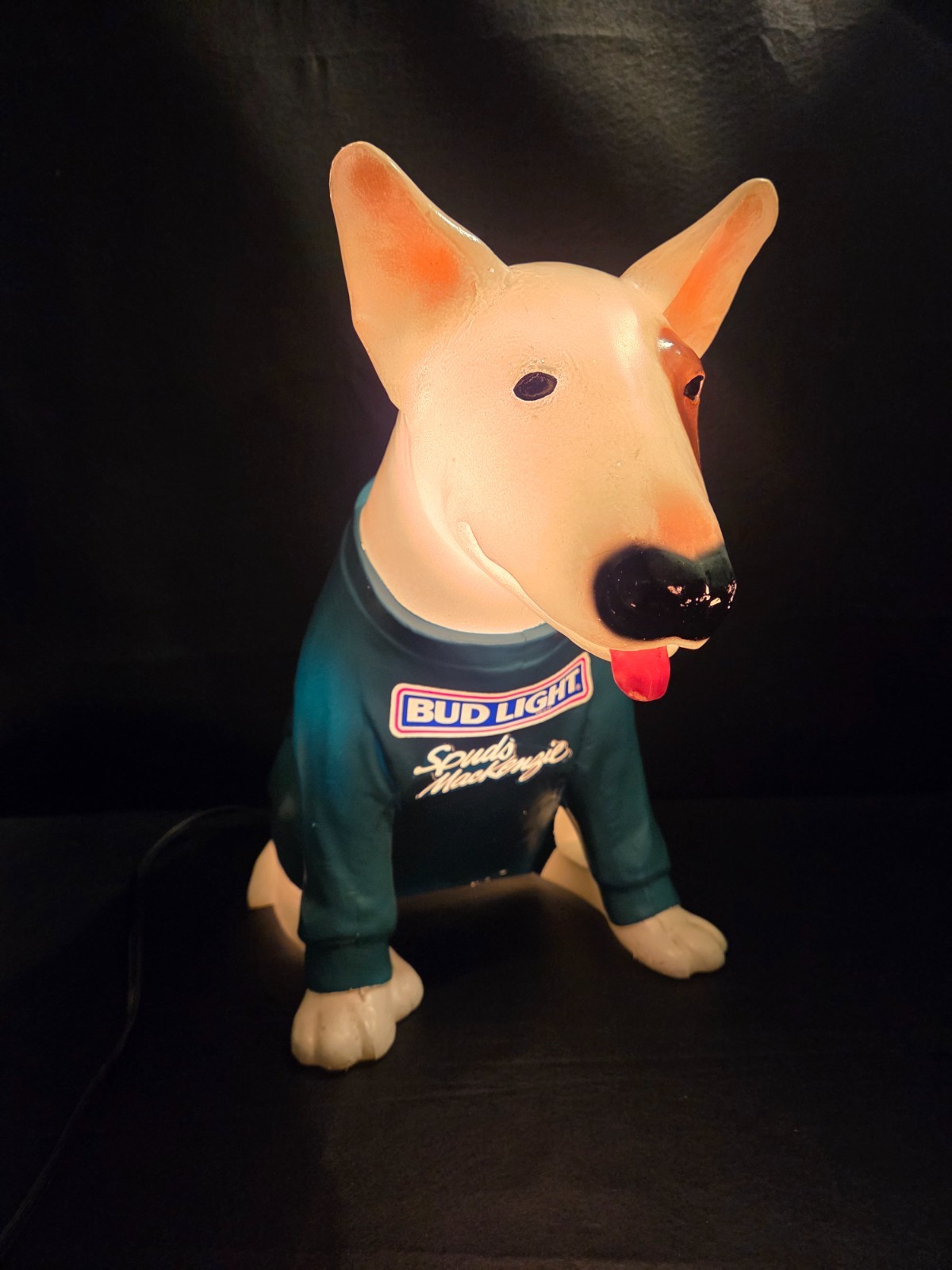 Vintage 1987 Spuds Mackenzie Blow mold Budweiser Bud Light Bar Bull Terrier Dog Vintage 1987 Spuds Mackenzie Blow mold Budweiser Bud Light Bar Bull Terrier Dog