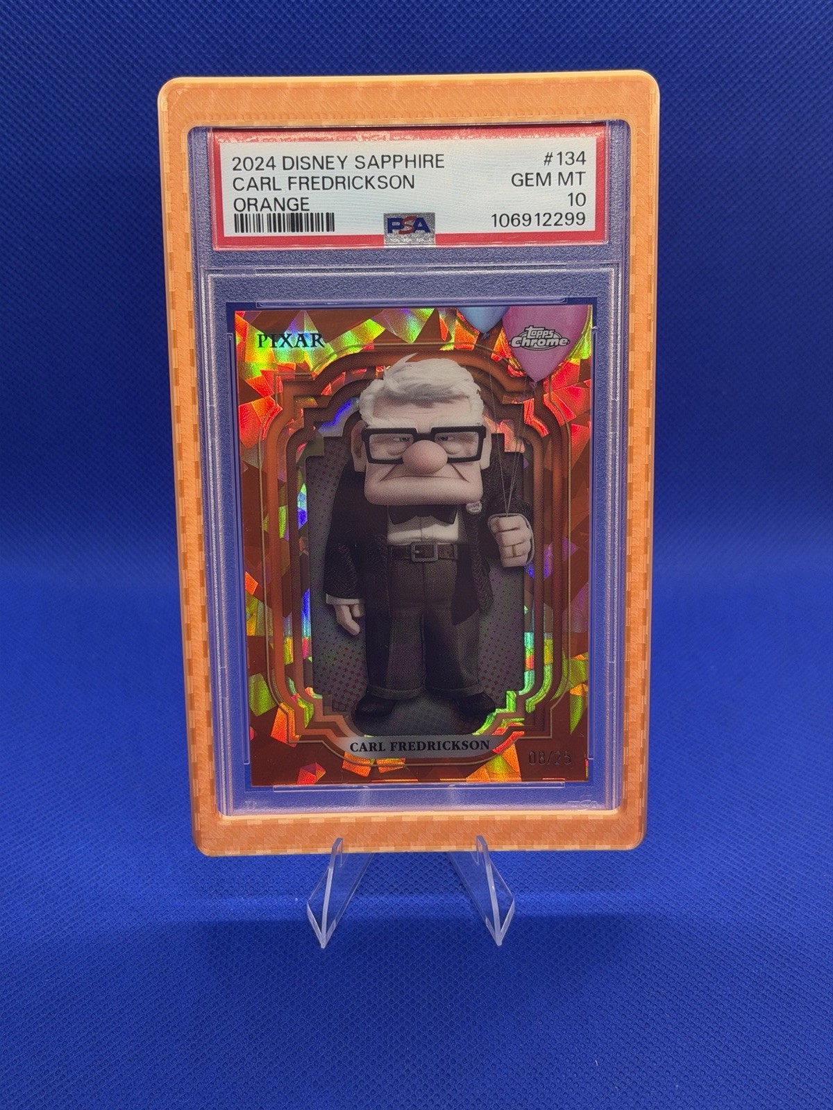 Carl Fredrickson - 2024 Topps Sapphire Disney #134 orange - PSA graded 10
