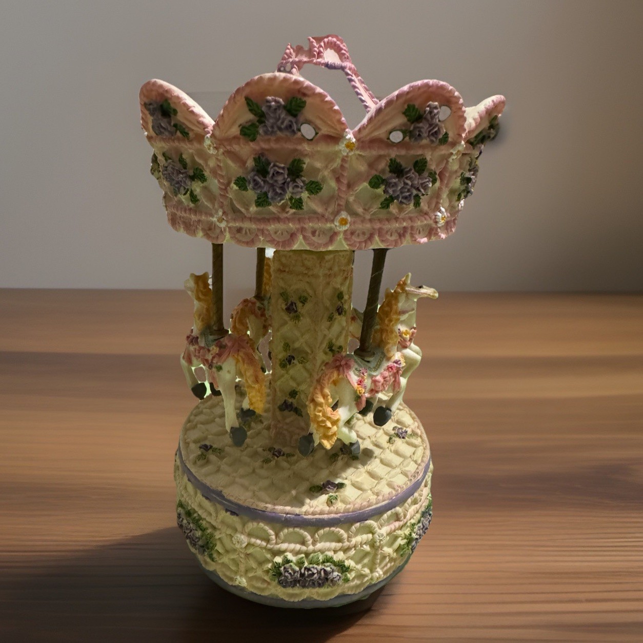 Carousel Horse Music Box Vintage—Rotating
