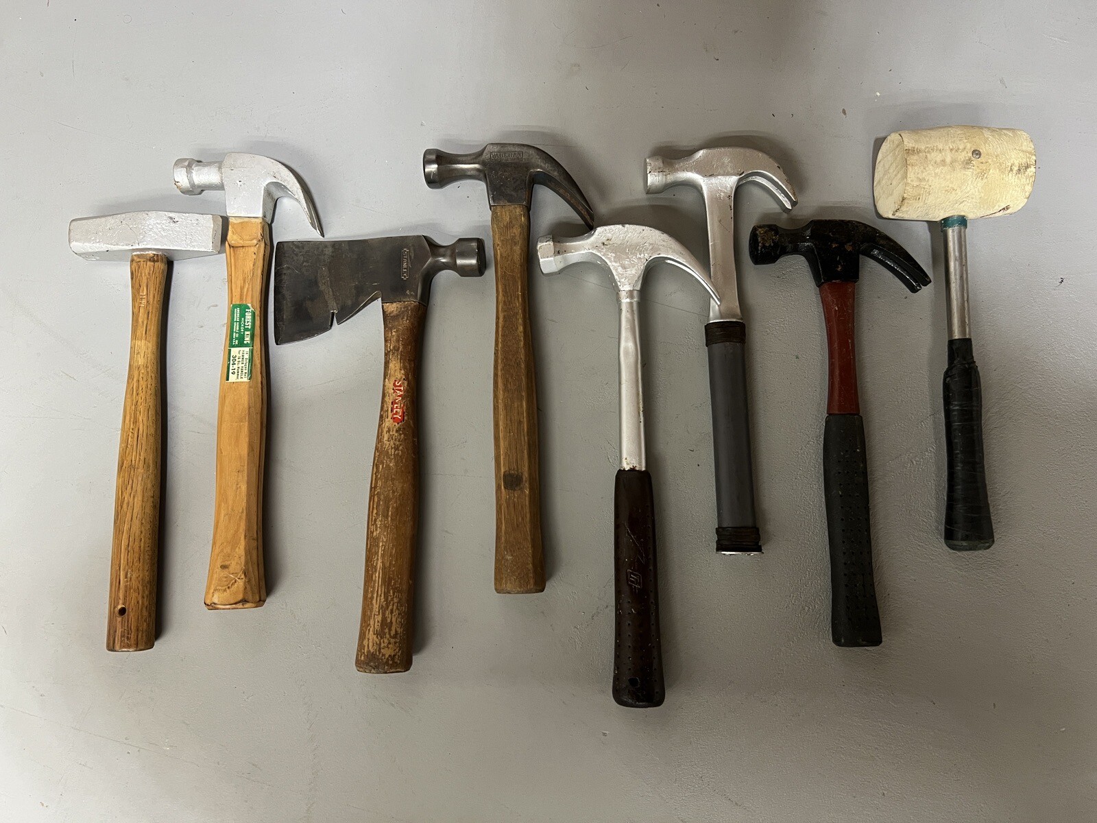 VINTAGE 8PC HAMMER LOT - STANLEY TRUE TEMPER VAUGHAN ESTWING - READ - USA VINTAGE 8PC HAMMER LOT - STANLEY TRUE TEMPER VAUGHAN ESTWING - READ - USA
