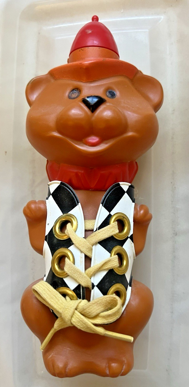 Vintage Huggy Bear Bubble Bath Bottle Container Avon Tie Vest Z