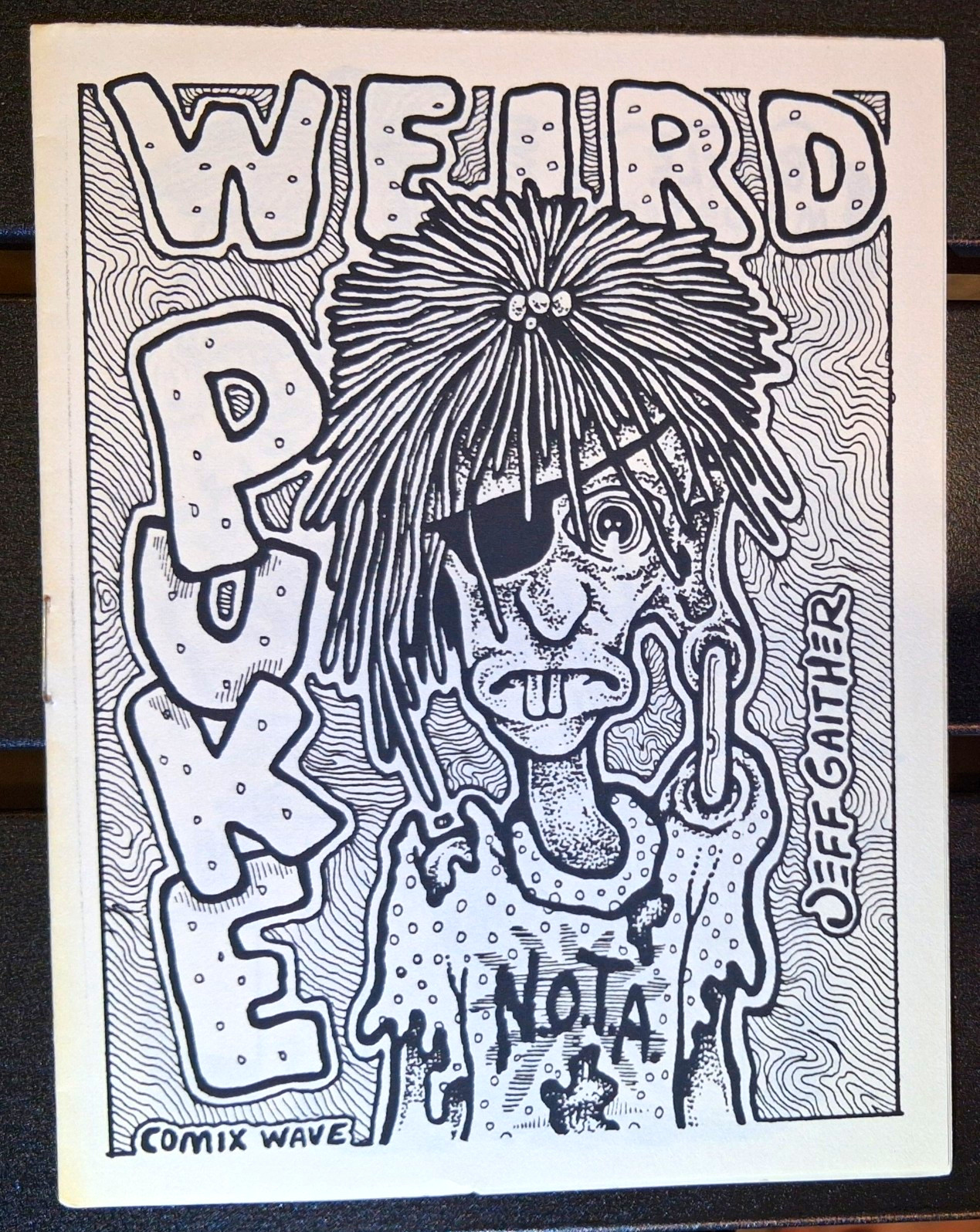 VTG HTF Weird Puke Black & White Underground Zine Jeff Gaither Comix Wave Look