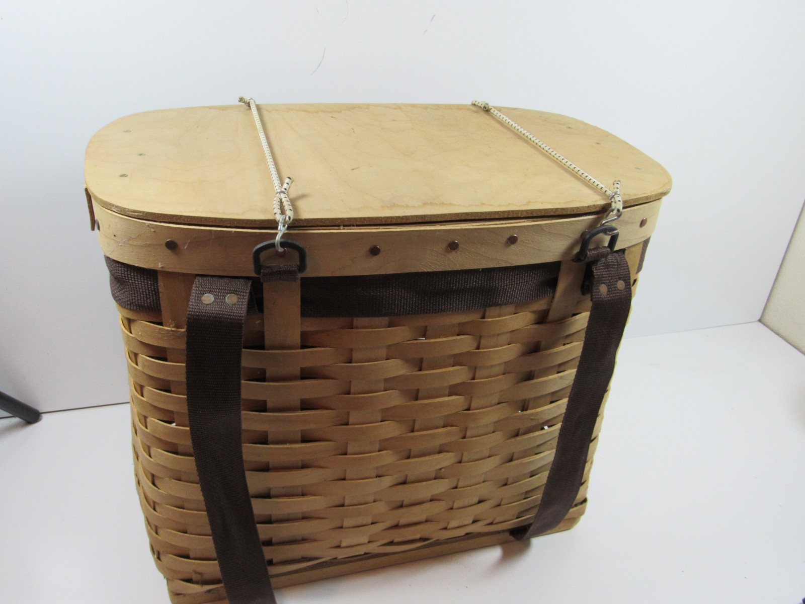 Hand Made Pack Basket WILDERNESS BASKETS MONROE MAINE Small Hunting Camping #2