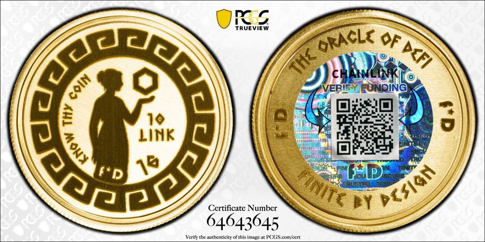 2025 FULLY FUNDED 10 LINK TOKEN🌟PCGS MS-69🌟POP: 2, 0 FINER🌟ONLY 21 STRUCK
