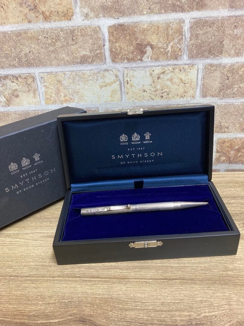 Yard O Led Smythson Sterling Silver Viceroy Lined Ballpoint Pen Hallmarked Boxed