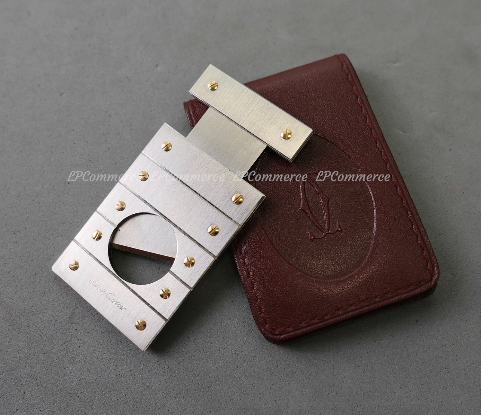 Cartier Santos Cigar Cutter Cigar Cutter Rare Design 80s Case
