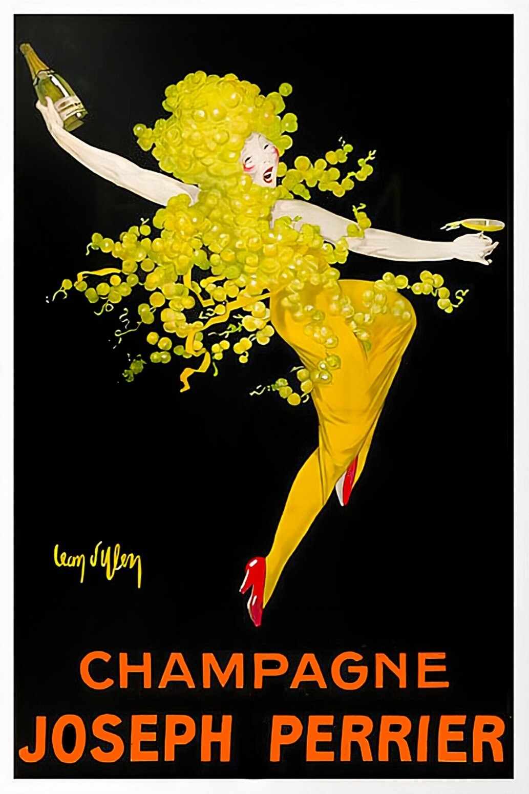 🍾 Vintage French Champagne Poster - Joseph Perrier 🌟 - 24x36” - Modernist