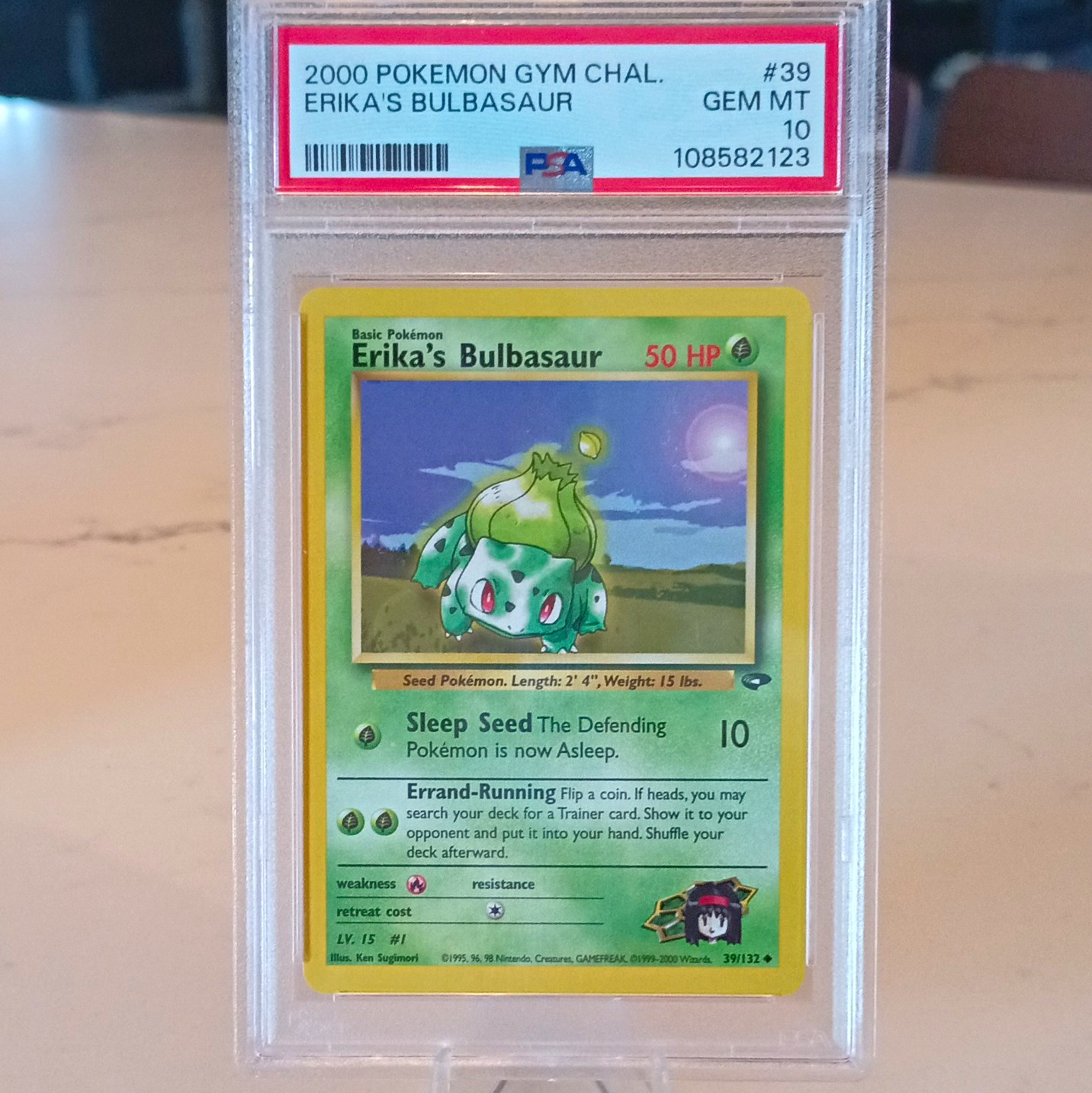 PSA 10 Pokemon 2000 Erika's Bulbasaur No. 39 PSA 10 PSA 10 Pokemon 2000 Erika's Bulbasaur No. 39 PSA 10