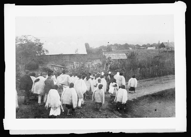 Photo:Village Procession Crowd Rural Road 1920s Historic Photograph Print