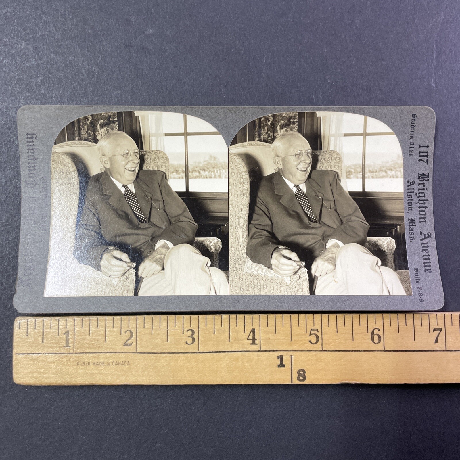 Huntley Nowel Spaulding Stereoview Keystone View Co. Allston MA 1930s Portrait