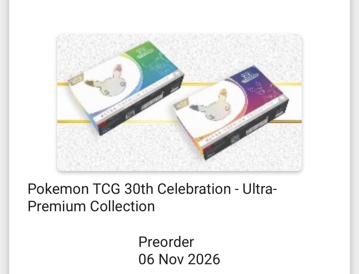 🇬🇧ENG Pokemon TCG 30th Celebration Ultra-Premium Collection Box Preorder 2026