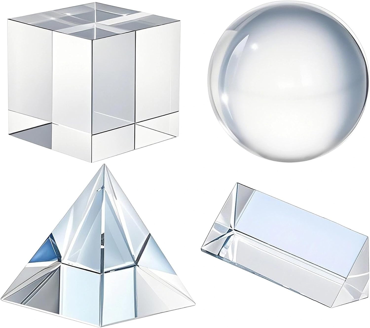 Optical Crystal Photography Prism Set - 4 Pack with 50mm Crystal Ball, Cube, ... Optical Crystal Photography Prism Set - 4 Pack with 50mm Crystal Ball, Cube, ...
