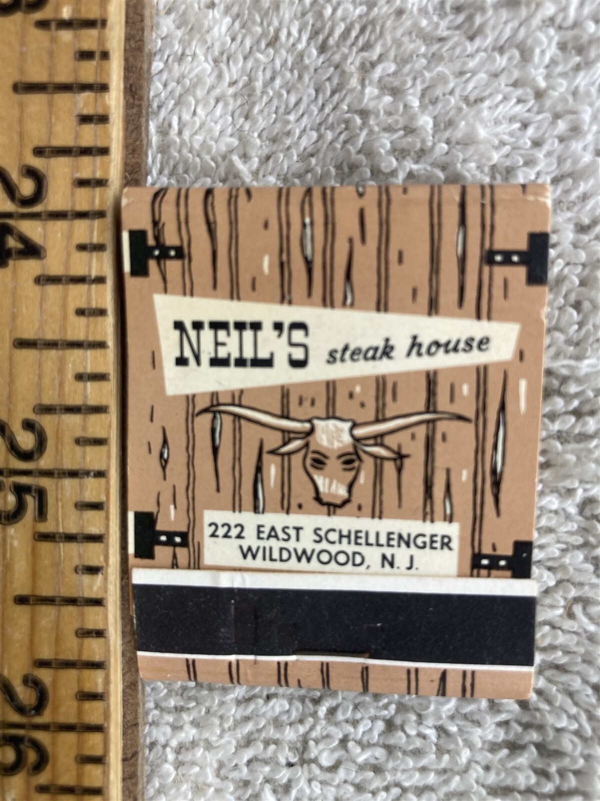 1940s 1950s Full Matchbook Neil\'s Steak House Wildwood NJ Vtg