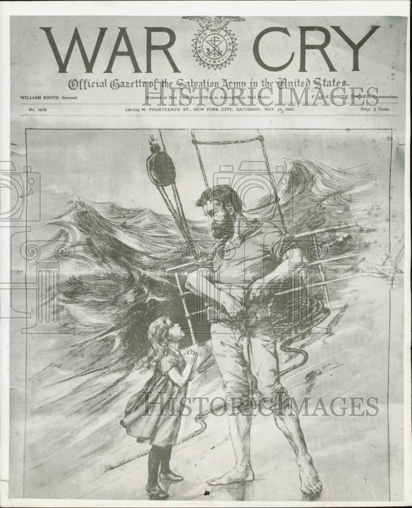 1948 Press Photo Sketch of Pat Kearney featured on Salvation Army \