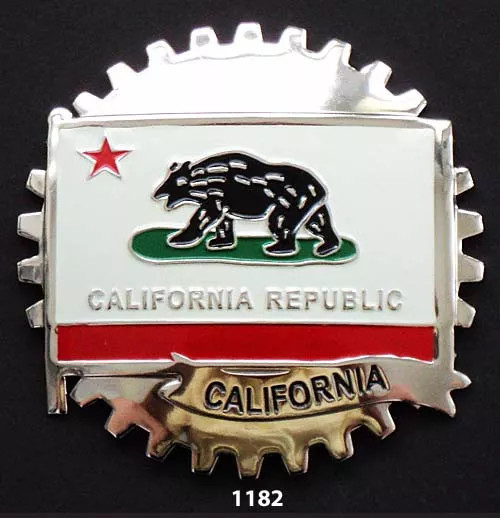 CAR GRILLE EMBLEM BADGES - CALIFORNIA(FLAG)