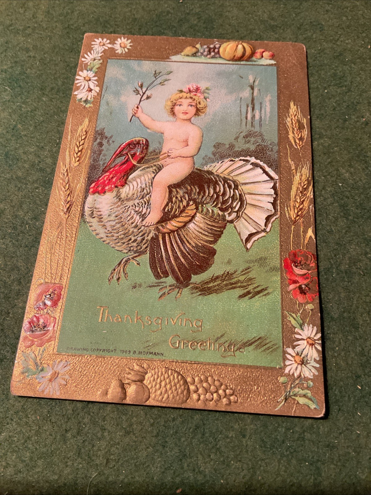 Antique 1909 Hofman Thanksgiving Card. Germany Antique 1909 Hofman Thanksgiving Card. Germany
