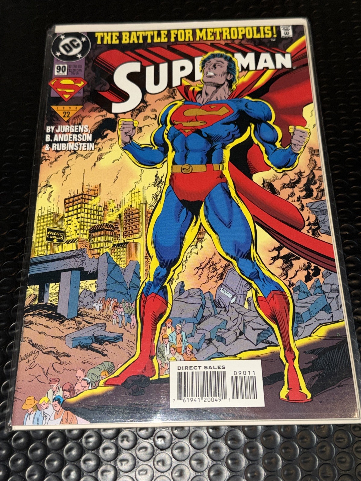DC Comics Superman #90 (1991) Direct The Battle for Metropolis Dan Jurgens