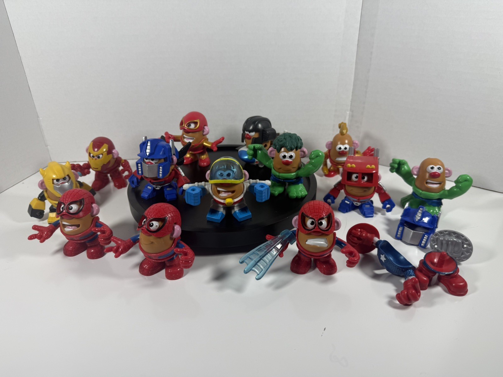Mr Potato Head Mini Mixable Mashable Heroes Lot Marvel Transformers Hasbro 42 pc