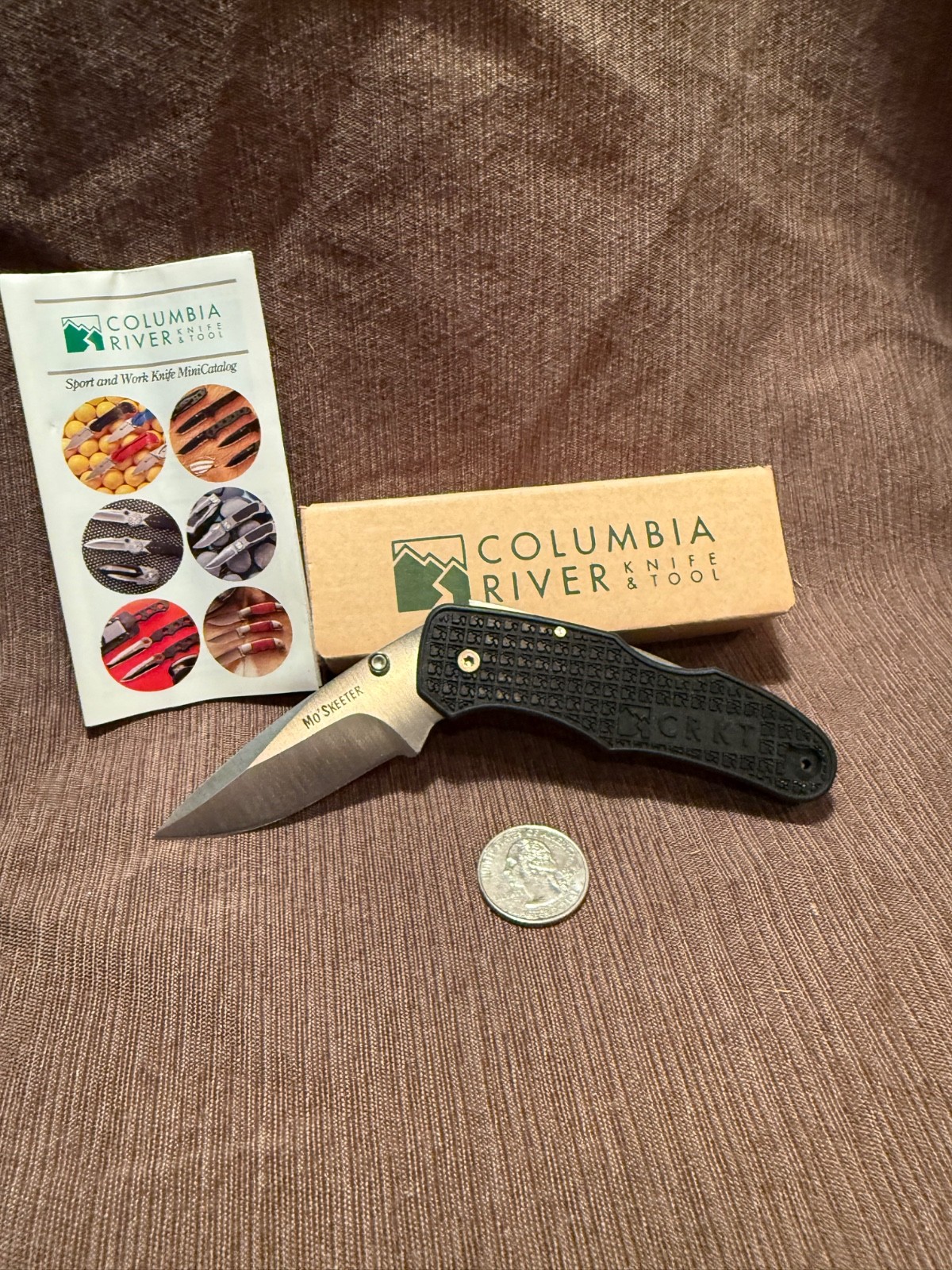 NOS CRKT Mo\'Skeeter 6422 Plain Edge 2003 Box, Papers, Mint