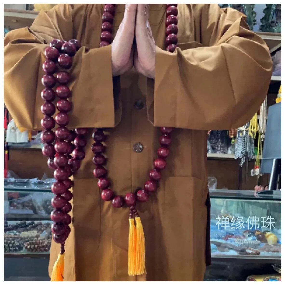 Huge 30mm*54 Shaolin Buddha Monk Prayer Mala Red Wood Beads Necklace Rosary Huge 30mm*54 Shaolin Buddha Monk Prayer Mala Red Wood Beads Necklace Rosary