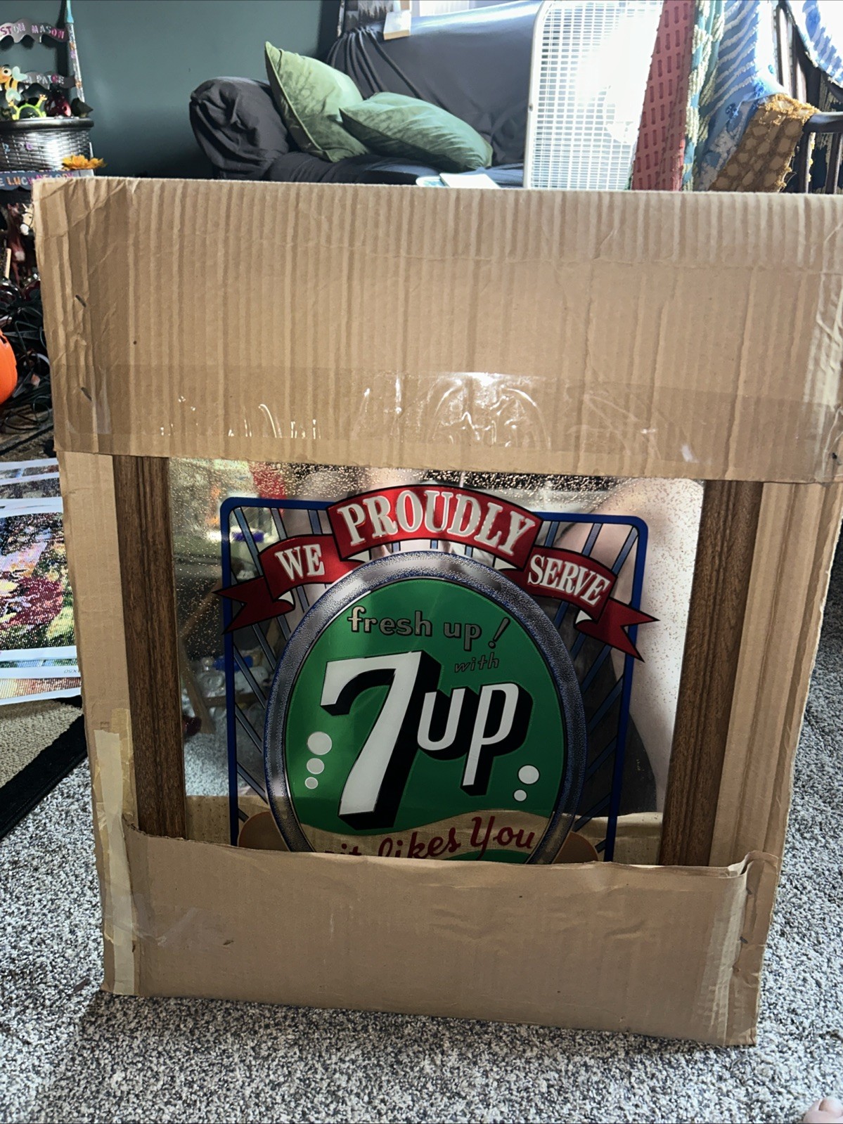 Vintage 7 Up Mirror Sign