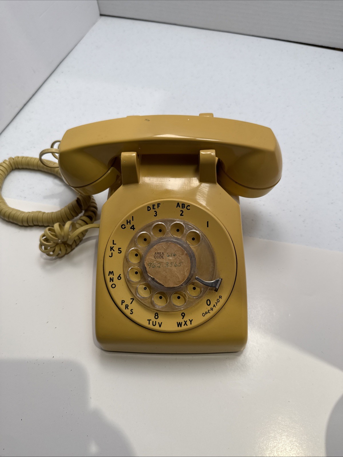 Vintage Vibrant Yellow AT&T Rotary Phone 500 DM