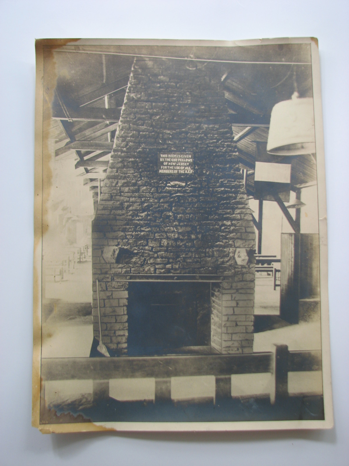 IOOF New Jersey Lodge 1900 OVERSIZED 10x13 PHOTO Odd Fellows Building Altruism