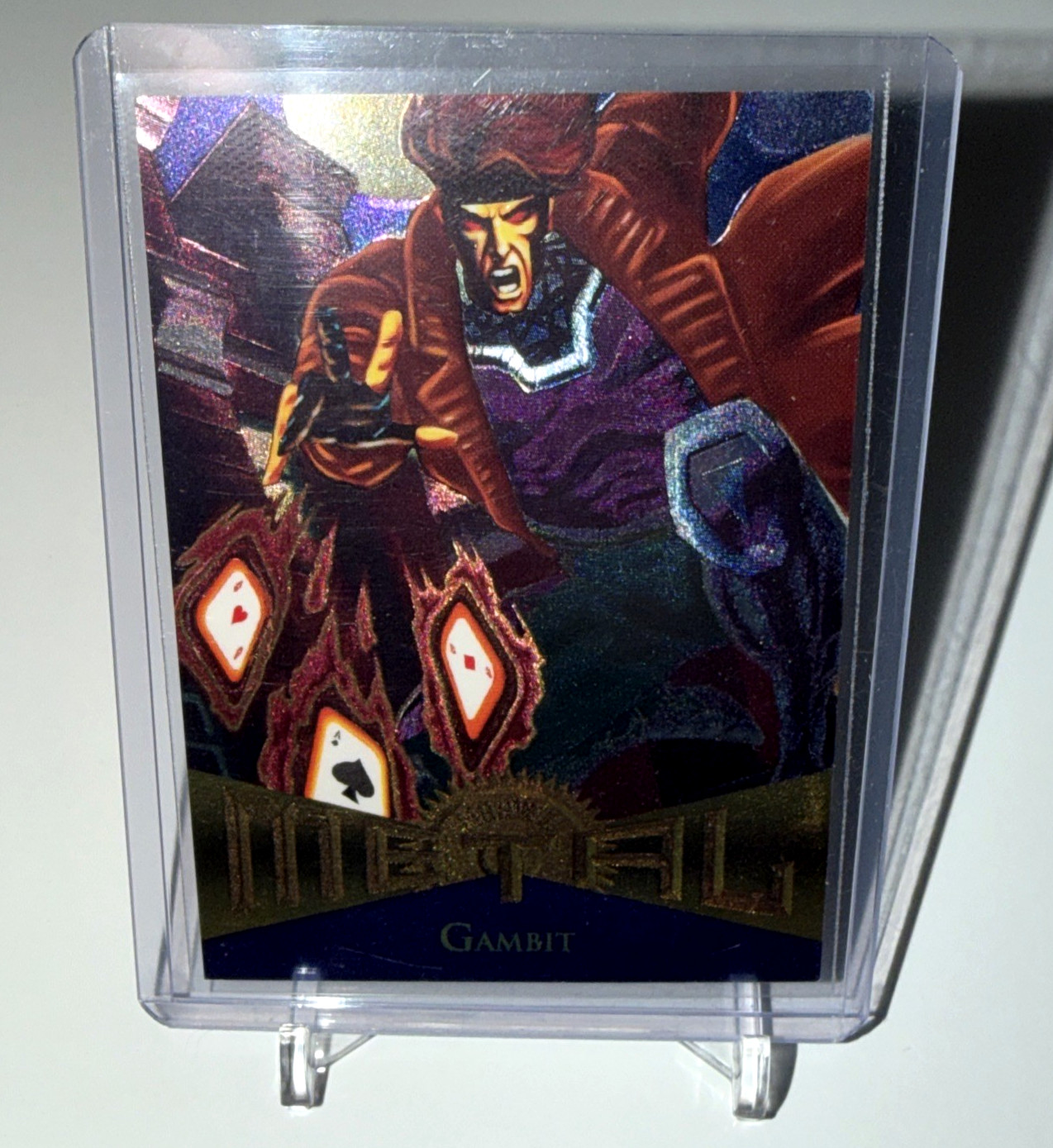 VTG 1995 FLEER MARVEL METAL #94 GAMBIT GEM MINT X-MEN Nice Vintage card